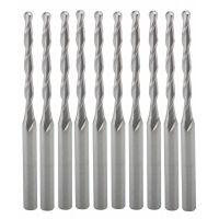 10pcs 2mm 2 Flutes Carbide Ball Nose End Mills CNC Bits ความยาวขลุ่ย 20 มม