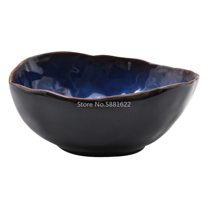 european-irregular-dish-rice-bowl-porcelain-deep-blue-dessert-bowl-creative-tableware-soup-bowl-dishes-noodle-bowl-dinnerware
