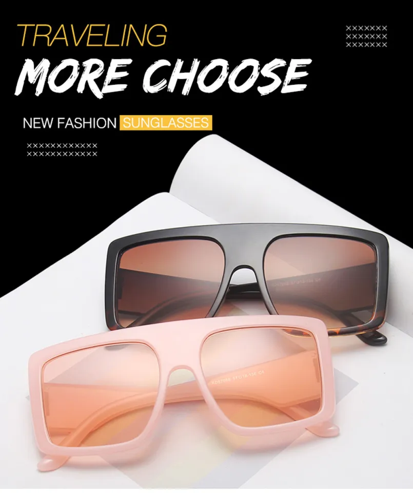 2023 Luxury Square Flat Top Sunglasses For Women Fashion Brand Big Half  Frame Sun Glasses Ladies Trendy Gradients Eyeglasses - AliExpress