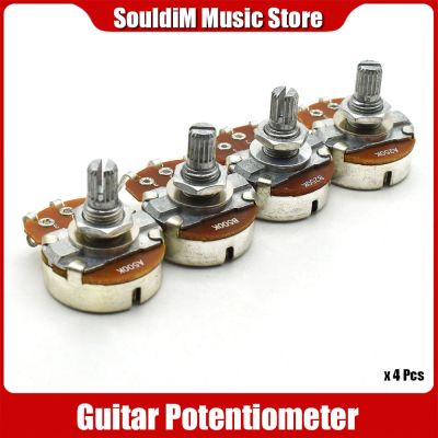 4pcs Long Short Split Shaft 18mm Guitar Volume Tone Pots Potentiometer for ELectric Guitar Bass Parts