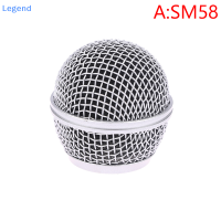 ?【Lowest price】Legend ไมโครโฟนเปลี่ยนหัวเหล็ก SM58 Mesh Handheld Microphone Grill หัวตาข่าย