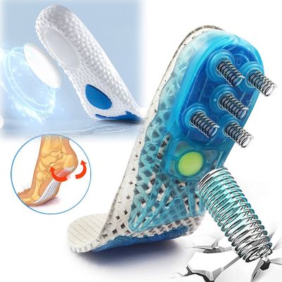 【jw】■●  Palmilhas ortopédicas de silicone para homens e mulheres macias elásticas respiráveis absorção choque corrida esporte almofadas 2pcs