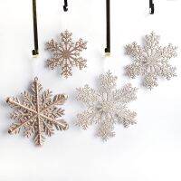 Christmas tree decoration snowflake pendant 20-30CM golden sticky powder snowflake pendant window atmosphere pendant