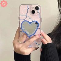 Creative Make Up Mirror Bracket Love Heart Phone Grip Cute Irregular Korea Holder Ring Universal Scalable Phone Stand Holder 5201945❄