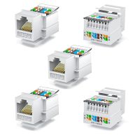 5Pcs CAT6 UTP Network Module Tool-free RJ45 Connector Information Socket Computer Outlet Cable Adapter Keystone Jack