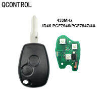 Qcontrol รถชุดกุญแจรีโมทสำหรับเรโนลต์ Megane Modus CLIO kangoo โลแกน Sandero แปรง PCF7946PCF79474A chi.icalendar