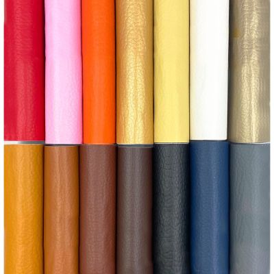 Solid Color Self-adhesive Faux PU Leather Fabric Material Back Stick Repair Patch Sticker For Bag Sofa Car DIY Making Material Furniture Protectors  R