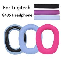 แผ่นรองหูสำหรับ Logitech G435 G 435หูฟังโฟมจำรูปที่ครอบหูฟองน้ำหูฟังสีดำ/ สีฟ้า/ผ้าคาดศีรษะสีแดง