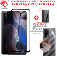 (3 in 1)ฟิล์มกระจก For Xiaomi POCO F5 Pro/POCO F5 ฟิล์มกระจกนิรภัย Tempered Glass ฟิล์มกระจกกันรอยกล้องหลัง+เลนส์กล้องถ่ายรูปฟิล์ม+ฟิล์มหลัง