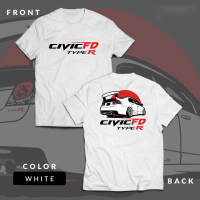 เสื้อยืดผู้ชาย  Car T-shirt Honda Civic FD 8th Gen Type R JDM THDM Car Automotive T Shirt ANYTEE_07 เสื้อยืดแฟชั่นลำลอง