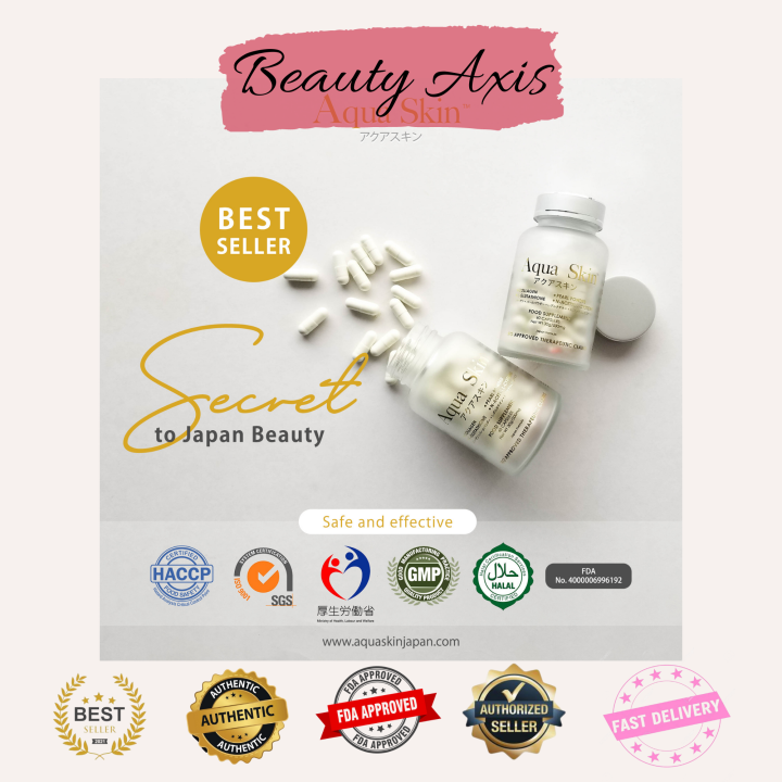 AQUA SKIN GLUTATHIONE WITH COLLAGEN AUTHENTIC JAPAN MADE FDA