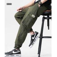 100 Cotton Men Cargo Long Pants Korean Style Trousers M-5XL