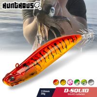 【CW】 Hunthouse D-squid Jigging LW522 110mm 30g Sinking Suqid Leurre Tip-run EGI Fishing Hard Bait Turlutte