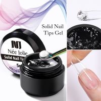 1Jar Easy Sticky Solid Nail Art Patch Gel Strong Adhesive False Nails Rhinestone UV No-Flowing Modelling Sticky Fake Nails Tips Adhesives Tape