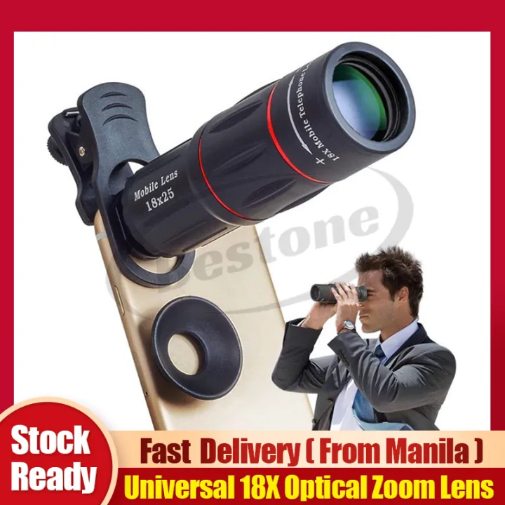 Cell Phone Lens Universal 18X Optical Zoom Lens 18x25 Monocular Zoom HD