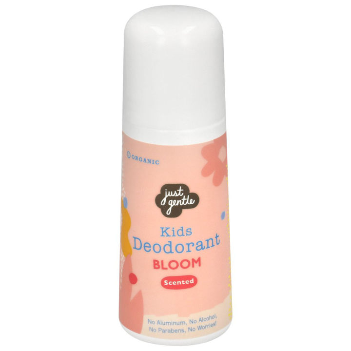 just-gentle-organic-kids-deodorant-floral-girly-scented-bloom-โรลออนป้องกันและระงับกลิ่นกาย-กลิ่นบลูม-60ml