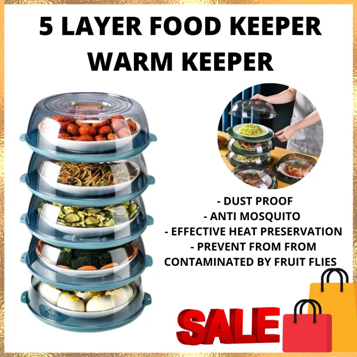 5 Layer Food Keeper Warmer Food Storage Box Container Stackable Multifunction Food Cover