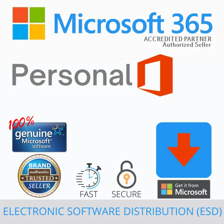 MICROSOFT 365 PERSONAL (ESD) Genuine License Secure Digital Downloadable  Product Key | Free Cloud Storage | Office 365 | Easy Install | Fast  Delivery Authentic | Lazada PH