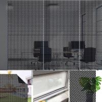 Mesh Window Film Self Adhesive Vinyl Light Blocking Decals Anti ultraviolet Heat Insulation Window Sticker Privacy Protection