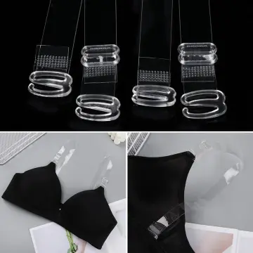 High Quality Transparent Bra Straps Soft And Comfortable Underwear Bra Set  Shoulder Straps 1 Pairs Stainless Steel High Elastic Stripe Invisible Bra  Strap Button Adjustable Invisible Clear Crystal Shoulder Straps Heart