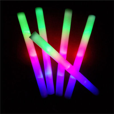 50PCSSet LED Foam Glow Sticks Light-Up Soft Rally Rave Glow Wands Multicolor Cheer Tube Christmas Concert Festivals Party toy