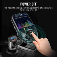 Bluetooth Car FM Transmitter MP3 Player Hands Free Adapter Charger USB Radio Kit F2I9