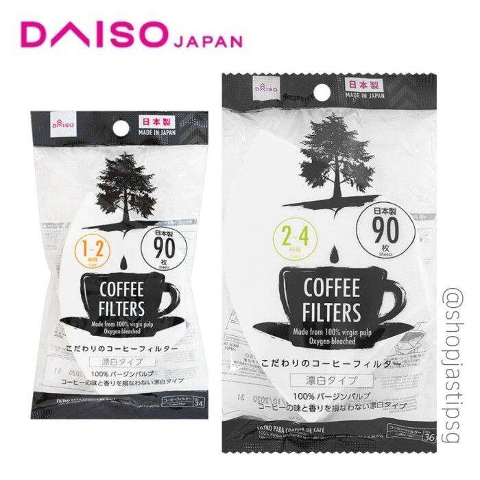 Daiso Coffee Filters Paper Oxygen Bleached Saringan Kopi Kertas Shape Lazada Indonesia