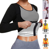 Camiseta Moldeadora De Cuerpo Para Mujer,Traje De Sudor De Manga Larga,Camisetas Sin Mangas De Entrenamiento,Chaqueta Moldeadora Para Pérdida De Peso