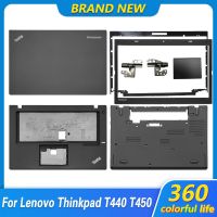 ใหม่สำหรับ Lenovo T Hink P AD T440 T450จอแอลซีดีปกหลังด้านหน้าฝาสติ๊กเกอร์ Palmrest กรณีด้านล่างบานพับทัชแพดแล็ปท็อปที่อยู่อาศัยปก