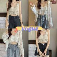 zhouyiping Vogue?พร้อมส่ง? เสื้อถักไหมพรม สุดวินเทจ ใส่สบายใส่ทะเลเก๋ๆน่ารัก (19999)