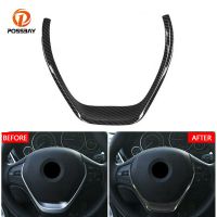 Car Interior Steering Wheel Cover Trim Moulding Sticker Carbon Fiber Look for BMW 3 Series F30 F31 2013 2014 2015 2016 2017 2018