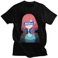 The Quintessential Quintuplets Tshirt Miku Nakano 5 Toubun No Hanayome Tshirt Men Cotton Tshirt Leisure Tee Short