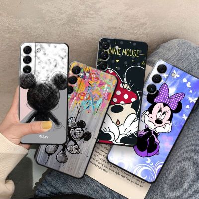 Phone Case for Samsung Note 20 S23 S22 S21 Ultra Galaxy S20 FE S10 S10E Silicone Cases Family Mickey Minnie Couple Love Phone Cases