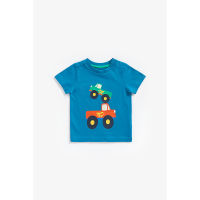 เสื้อยืดเด็กผู้ชาย Mothercare blue car t-shirt ZC150