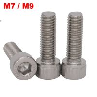 M9 M9*40/45/50/80mm M9x40/45/50/80mm 1.25mm Pitch 304 Stainless Steel Allen Head Cap Screw Inner Hex Hexagon Socket  Bolt Nails Screws Fasteners