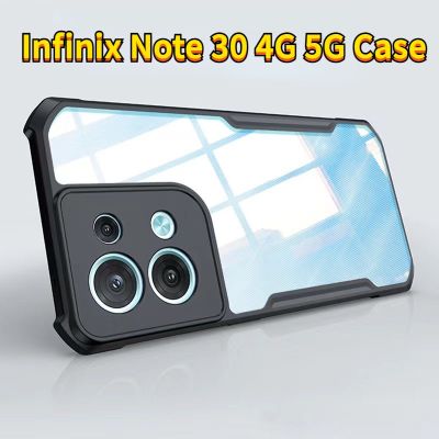 Infinix Note 30 4G 5G Case Heavy Duty Clear Acrylic Shockproof Coque On For Infinix Note 30 4G 5G TPU Soft Frame Protect Fundas