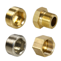 1/8" 1/4" 3/8" 1/2" 3/4" Female/Male Thread Copper Brass Iron Pipe Hex Head End Cap Plug Fitting Coupler Connector Adapter Pipe Fittings Accessories