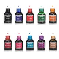 ZZOOI 30ml Pure Colorful 30ml Fountain Pen Ink Refilling Smooth Liquid Inks Stationery School 10 colors Student teacher ink Office ink