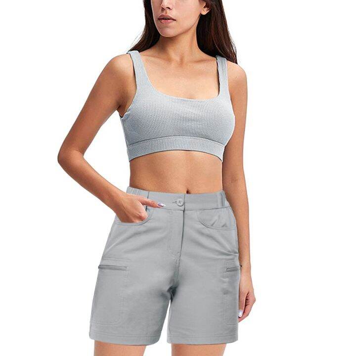 quick-dry-hiking-shorts-breathable-lightweight-womens-jogging-shorts-outdoor-short-pants-zipper-pockets-cargo-workwear-pants