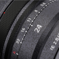 สำหรับ FE 24มิลลิเมตร F2.8กรัมรูปลอกผิวไวนิลห่อฟิล์มกล้องเลนส์ร่างกายป้องกันสติ๊กเกอร์ป้องกันเสื้อ FE2.8 C 24กรัม