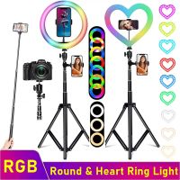 Universal Selfie RGB Led Ring Fill Light Photography Dimmable RGB Lamp With Tripod For Makeup Video Live Aro De Movil Luz Para