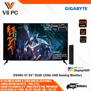 Gigabyte Aorus 48 FO48U 3840x2160 4K OLED 120Hz 1ms FreeSync HDR HDMI 2.1  KVM Gaming Monitor