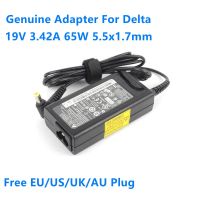 2ปีของแท้19V 3.42A 65W DELTA ADP 65VH D ADP 65VH F ADP 65JH DB AC Adapter สำหรับ ACER S3 951 V5 573 MSI แล็ปท็อปชาร์จ