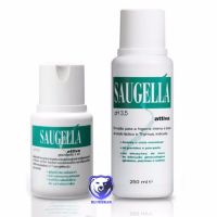 Saugella Attiva pH 3.5 ซอลเจลล่า แอ็ทติว่า ผลิตภัณฑ์ทำความสะอาดจุดซ่อนเเร้น สูตรปกป้อง 2 เท่า (100ml/250 ml.) [1 ขวด]