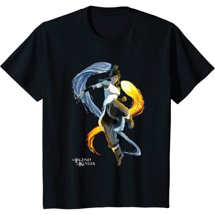 เสื้อยืดขายดี-เสื้อยืด-ผ้าฝ้าย-พิมพ์ลาย-nickelodeon-the-legend-of-korra-action-stance-สําหรับผู้ชาย-7d3p