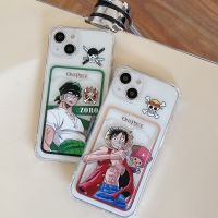 การ์ตูนวันพีชน่ารัก Luffys Zoros Lu Zo Ro/ซองใส่เอกสาร/การ์ดกรอบรูปด้ามยึดเคสโทรศัพท์สำหรับ iPhone 14 Pro Max 14 Plus 13 Pro Max 12 Pro Max Max Max iPhone 11 Pro Max XR X 8Plus 7Plus ฝาหลัง