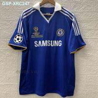 ☊เสื้อ Chelsea 2008ฉบับแชมป์เปี้ยนลีกเสื้อฟุตบอลแขนสั้นชุดเครื่องแบบ8แบบในบาร์ตแลมปปาร์ดแฟรงค์