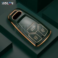 โครงเปลือกนอกเคส Kunci Remote Mobil TPU แฟชั่นสำหรับ Audi A4 B9 A5 A6 8S 8W Q5 Q7 4M S4 S5 S7 TT TFSI เคสมือถือ RS Fob ไร้กุญแจ