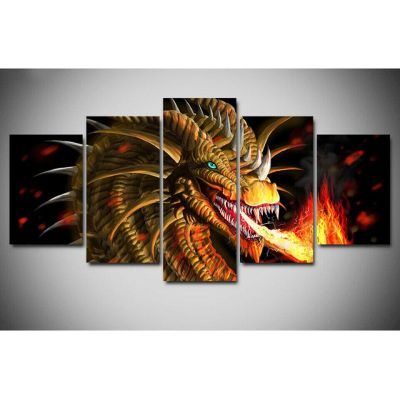 Sacred Blue Eyes Spitfire Dragon ผ้าใบพิมพ์ Wall Art Home Decor HD พิมพ์โปสเตอร์ Room Decor ภาพวาด