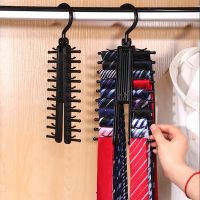 20 row belt storage rack mens tie Adjustable Tie Hanger Rack Closet Holder Household Organizer Racks